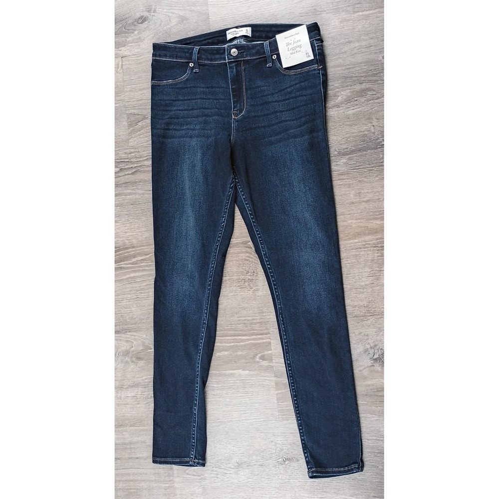 Abercrombie & Fitch Women's The Jean Legging Mid Rise‎ Size 31/12L NEW